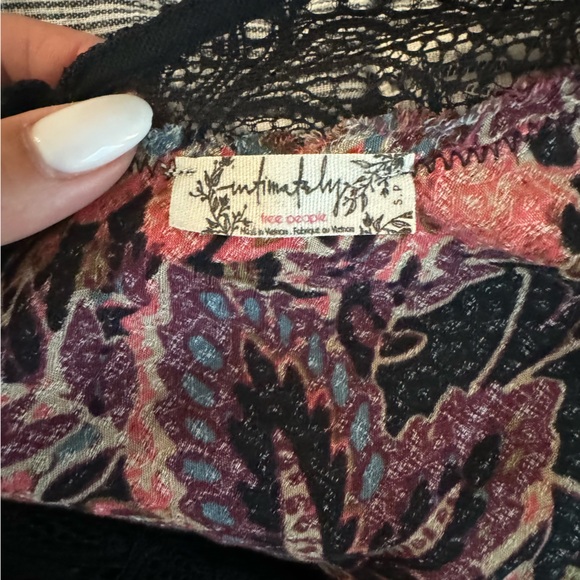 Free people black printed tunic dress size small - Picture 4 of 6